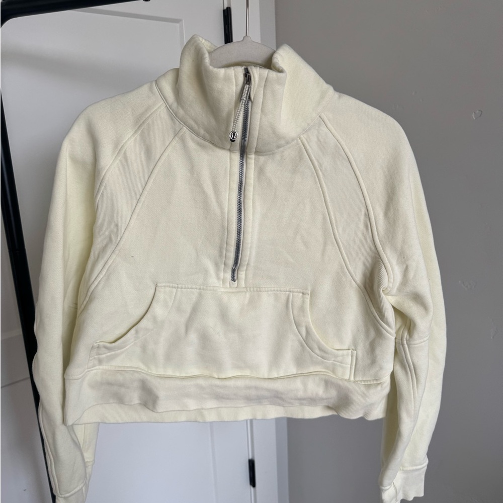 Cream Quarter-Zip Pullover